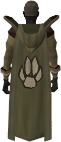 Retro hooded hunter cape equipped