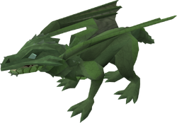 Baby green dragon pet.