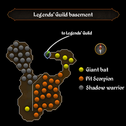 Legends' Guild basement map