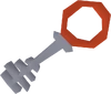 Silver key crimson detail