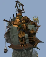 Bandos sitting on his makeshift throne during the world event The Bird and the Beast.