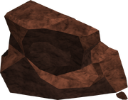 A player morphed into a rock