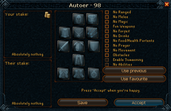 Duel Arena challenge interface