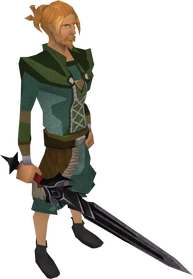 Black longsword equipped