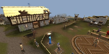 Lumbridge após a batalha, em ruínas.