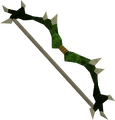A green dark bow