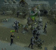 Fighting the vicious troll Morningstar.