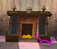 The fireplace in the Prison Pete event.