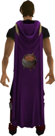 Hooded cooking cape equipped