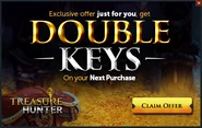 Treasure Hunter double keys promo 2