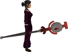 Blood talisman staff equipped