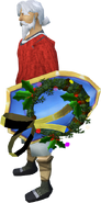 A player wielding the Wreath Shield.