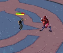 The emote when the player defeats their boss (click to watch).