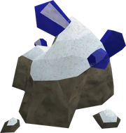 Sapphire rocks, waiting to be mined.