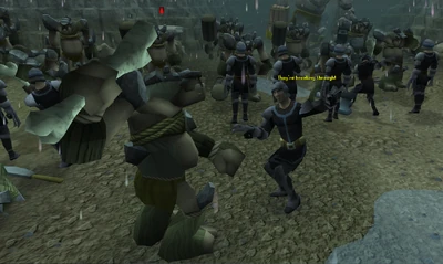 Shaun fighting against a 