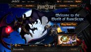 The battle with Vanstrom Klause, featured in a banner on the RuneScape website.