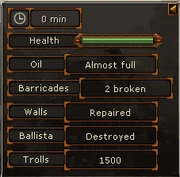 The interface showing the gatehouse's status in repair mode.