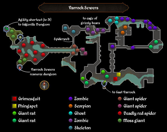 Varrock Sewers map