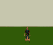A player performing the ten-year veteran cape's emote.