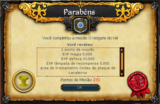 Recompensas O resgate do rei
