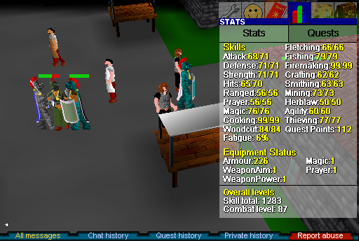 Traditional runescape gameplay