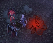 Vanstrom transforming into a vampyre.