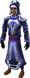 A player wearing Enchanted robes.