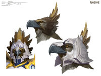 Early concept art of Armadyl's head.