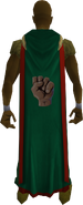 A player wearing a trimmed cape