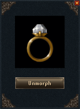 Only one option is available to the player while morphed.