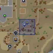 Location of the sorceress's house.