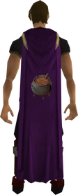 Cooking cape equipped