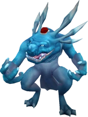 Dagannoth Prime wearing a santa hat during Christmas.