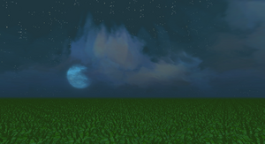 Nighttime skybox in a Player-owned house