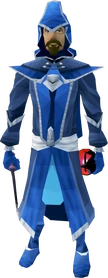 Blue mystic robes equipped