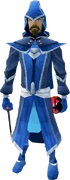 Blue mystic robes equipped