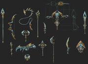 Exquisite weapons concept art