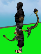 A player with the Longbow of Clubs equipped