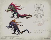 Mutated jadinko male concept art.
