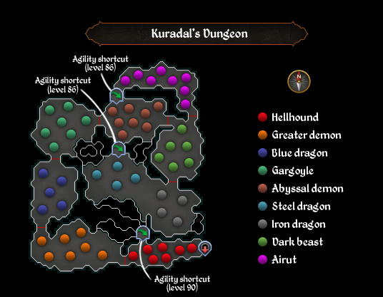 Kuradal's Dungeon map