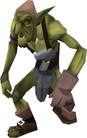 This Goblin is an example of the many NPCs in RuneScape