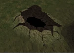 The cave entrance which leads to the plutonial chinchompa's lair.