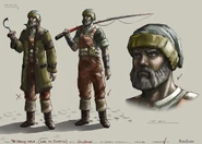 The concept art for Jones the fisherman