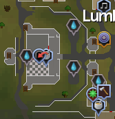 A Scenic View. If you go up the ladder once on the west side of Lumbridge  castle, you can now clip through the wall and float around anywhere. You  can't interact with