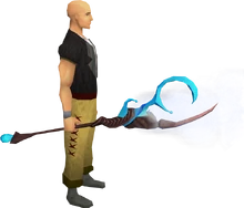 Steam battlestaff equipped