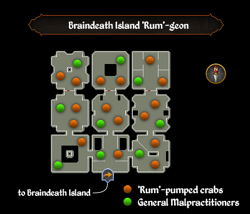 Braindeath Island 'Rum'-geon map