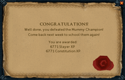 Mummy Champion reward