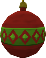 The player as a Christmas bauble.