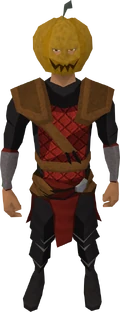 A player wearing a Jack Lantern Mask.