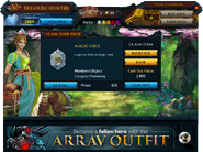 The interface along with the "reroll" option during 2015 Easter